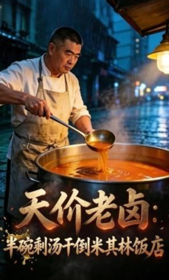 天价老卤：半碗剩汤干倒米其林饭店封面
