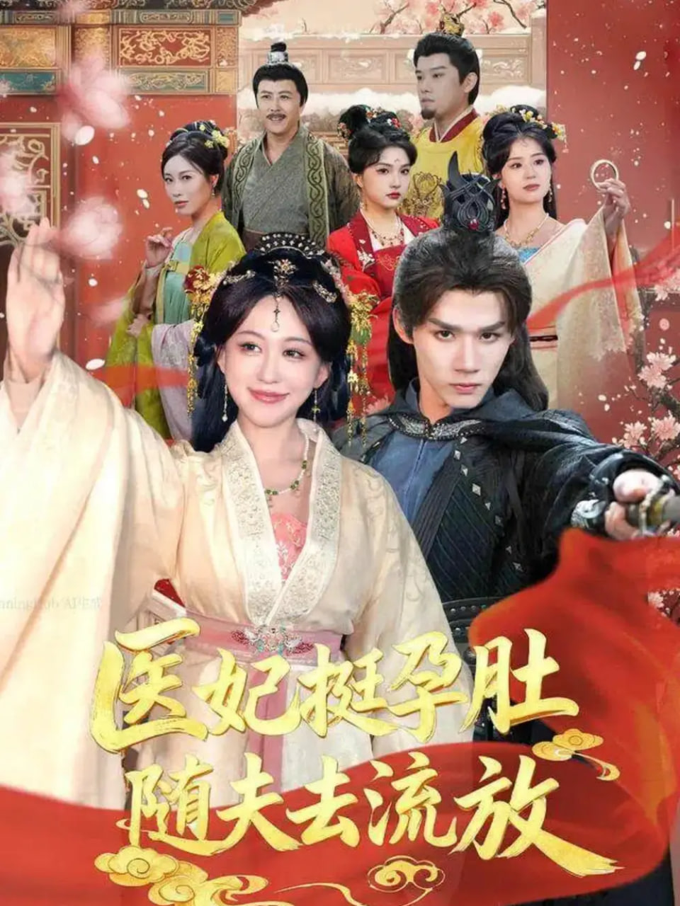 医妃挺孕肚随夫去流放封面
